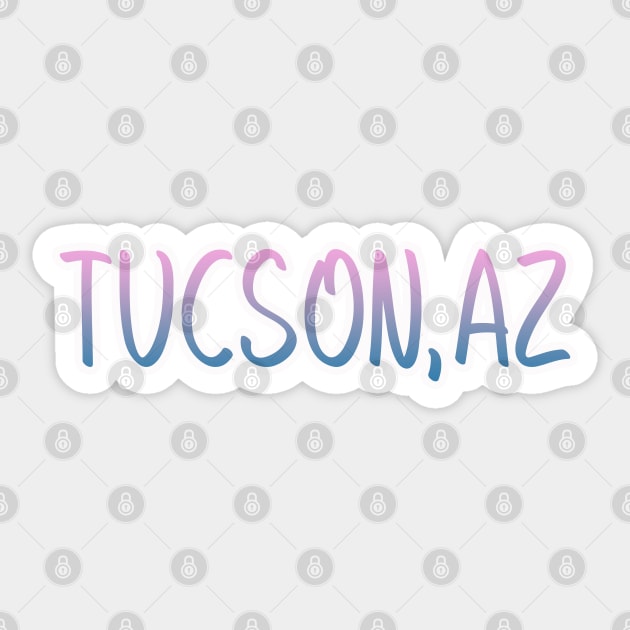 Tucson Arizona map  Arizona tourism Tucson AZ Sticker by BoogieCreates